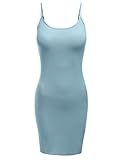 TL Women's Nylon or Cotton Basic Strap Seamless Base Layering Cami Slip Dress