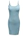 TL Women's Nylon or Cotton Basic Spaghetti Strap Seamless Active Cami Slip Dress