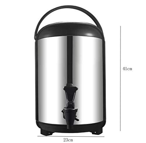 JBHURF Catering hot Water Pot Stainless Steel Catering Cylinder Water Boiler hot Water Dispenser Stove Tea Cylinder Coffee Suitable for Commercial Office use (Color : Green, Size : 10L)