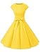 Dressystar DS1956 Women Vintage 1950s Retro Rockabilly Prom Dresses Cap-Sleeve XXXL Yellow