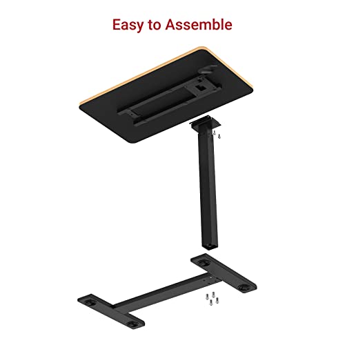 SANODESK Medical Adjustable Overbed Bedside Table With Hidden Casters