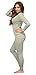 Women's Ultra Soft Thermal Underwear Long Johns Set with Fleece Lined (Large, PH Green)