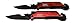 2x 2 NEW Rogue River Tactical Rescue Folding Knives Best Red 6-in-1 Multitool Survival Pocket Knife with Magnesium Fire Starter, LED Flashlight Bottle Opener Seat Belt Cutter and Windows Breaker