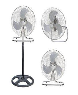 PrimeTrendz TM 3 in 1 High Velocity 18 Inch Industrial Grade Floor Stand Mount Oscillating Blower Fan (Stand + Desk + Wall Fan) by USA Cash and Carry!
