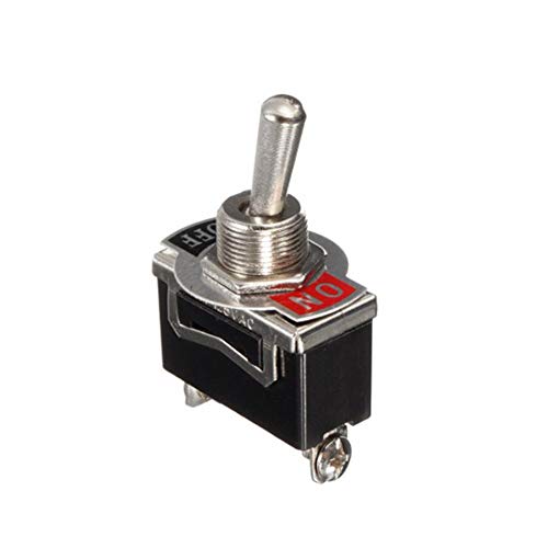 5/10pcs Toggle Switch Heavy Duty 20A 125V SPST 2 Terminal ON/OFF for Car Boat ATV - (Color: 10pcs)