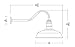The ABBA Standard Barn Light Kit | Farmhouse Steel Vintage Shade and Gooseneck | 16 Inch Shade and 23 Inch Gooseneck (Galvanized)