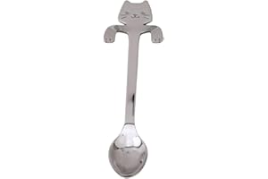 1 pcs Cat Spoon Coffee Tea Spoon, stainless steel Hanging Cu