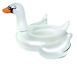 Swimming Pool Float - Jumbo Inflatable Pearlized Translucent Giant Swan Floatie Ride On 75 Inches
