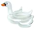 Swimming Pool Float - Jumbo Inflatable Pearlized Translucent Giant Swan Floatie Ride On 75 Inches