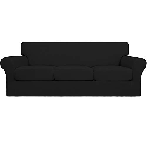 Easy-Going Weiche Stretch-Couchbezüge für Hunde, waschbar, Sofa-Schonbezug für 3 Separate Kissen, elastischer Möbelschutz für Haustiere, Kinder (Sofa,