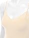 RT1004 Ladies Adjustable Spaghetti Strap Lace Trim Long Tunic Cami Tank Top Nude S