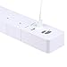 GreatYakonn 3-Outlets Surge Protector Power Strip with 2 High Speed USB Charger Extension Cord 2000W/15A for iPhone 7/6/6s plus iPad Air Mini Samsung Smartphone Tablet Laptop(6Ft Cord,White)
