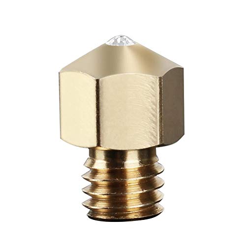 Heitaisi 0.4mm 3D Printer Nozzles, Wear Resistant Extruder Head for MK8 3D Printer, Compatible with PETG ABS PEI PEEK and Other Consumables