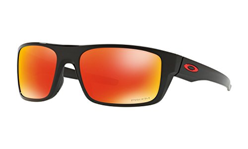 Oakley Drop Point Sunglasses Polished Black with Prizm Ruby Lens + Sticker
