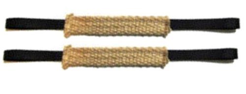 Bundel of 2 Flat Rolled Jute Tug Toy 2 handle RedLine K9