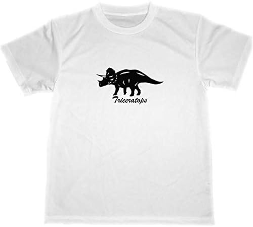 Amazon トリケラトプス ドライ Tシャツ 切り絵 恐竜 ダイナソー グッズ Tシャツ カットソー 通販
