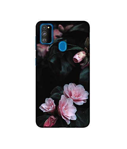 Amazon Brand - Solimo Designer Dark Flowers Photography 3D Printed Hard Back Case Mobile Cover for Samsung Galaxy M21 / 