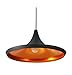Black Wide Pendant Lamp Light Black