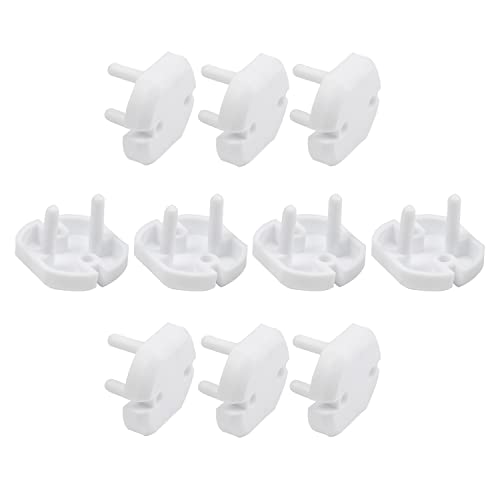 Fielect Outlet Plugs Covers Childproof EU Plug Protectors Electric Socket Cover Electrical Protector 2-Hole White 30Pcs