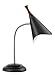 Adesso 3234-01 Draper Gooseneck Desk Lamp, 18.5 in., 60W Incandescent/ 13W CFL, Brushed Steel/Black Painted w/Wood Accent, 1 Table Lamp