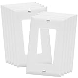 ENERLITES Decorator Light Switch or Receptacle Outlet Wall Plate, Size 1-Gang 4.50 Inches x 2.76 Inches, Unbreakable Polycarbonate Thermoplastic, 8831-W-10PCS, White (10 Pack), UL Listed