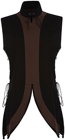 FreelyMen Freely Men Medieval Asymmetric Hem Renaissance Cosplay Waistcoat Vest As Picture S