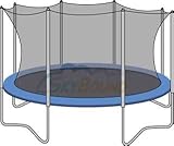 15' Universal Trampoline Enclosure Safety Net