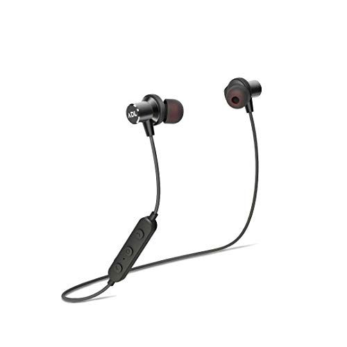 ADL Opulent Q1 Bluetooth Earphones with Mic /10 Hrs Playtime/Qualcomm CSR8640 Chip/CVC 6.0 Noise Cancellation/Sweat Resistant/Wireless Dual Pairing/Ma