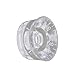 mxuteuk 4pcs Transparent with White Word Electric Guitar Bass Top Hat Knobs Speed Volume Tone AMP Effect Pedal Control Knobs KNOB-S7