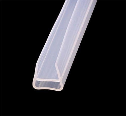 HeiYi Shower Door Seal Frameless Silicone Door Sweep, Fit 15/32 inch Glass, Length 10 Ft (U)