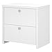 Bush Business Furniture Echo Lateral File Cabinet in Pure White with Satin Silver Handles, Home Office Storage for Letter, Legal, and A4-size Documents