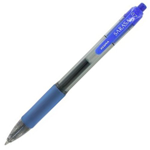Zebra Sarasa Retractable Gel Ink Pens, Medium Point 0.7mm, Blue Rapid Dry Ink, 36-Count
