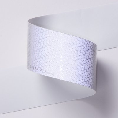 Safe Way Traction 1" wide x 12' Foot Long Roll of 3M Scotchlite Reflective Marine Safety Tape SOLAS Grade Pressure Sensitive Adhesive Film 3150-A