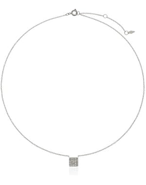 Glitz Square Pendant Necklace