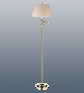 brass floor swing polished lamp arm wentworth