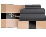 URBANHUT Egyptian Cotton Sheets Set - 700 Thread Count 100% Cotton King Size Sheets (4 Piece)