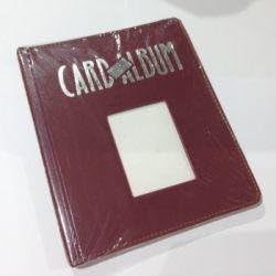 Hotstamp: Window 4-Pocket Portfolio Red Burgundy - Card Way Collectors Album - Binder