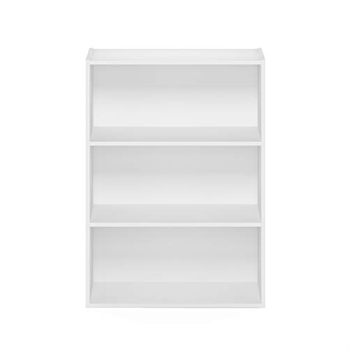 Furinno Pasir 3-Tier Open Shelf, White Plain