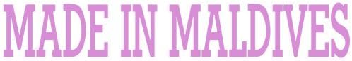 Set of 3 - Made in Maldives Decal Sticker Color: Pink- Peel and Stick Vinyl Sticker