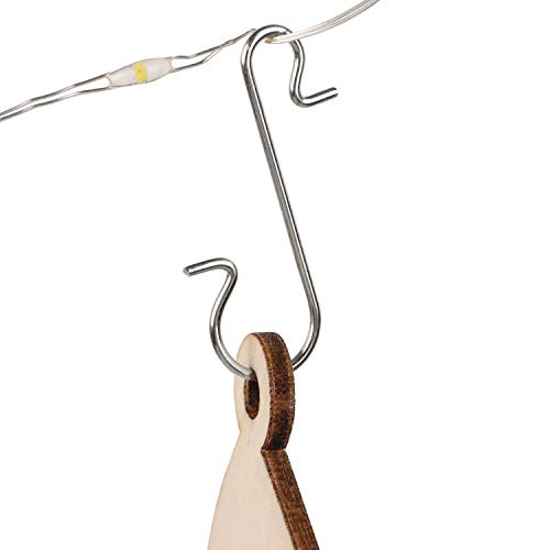 300 pcs Mini Christmas Ornaments Hooks, Metal Wire S-Shaped Hangers for Xmas Tree Party Balls Decoration Silver 7 300 pcs Mini Christmas Ornaments Hooks, Metal Wire S-Shaped Hangers for Xmas Tree Party Balls Decoration Silver - Image 6