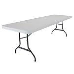 Lifetime 42980 Folding Utility Table , 8 Feet, White Granite, Pack of 4