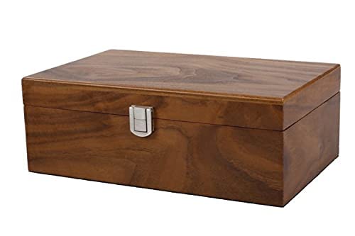 Large Wooden Walnut Chess Box To Store Your Chess Pieces King Size 4.25 Inch