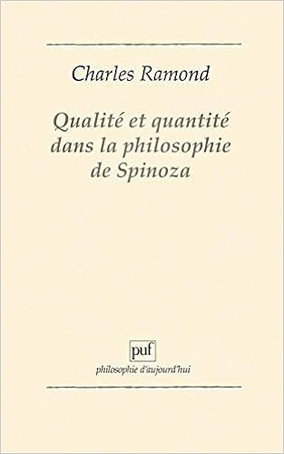 Amazon Fr Qualite Et Quantite Dans La Philosophie De Spinoza Ramond Charles Livres