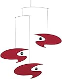 Flensted Mobiles Stella Nova Red Hanging Mobile - 18 Inches Plastic