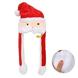 Hopearl Father Christmas Hat with Ears Moving