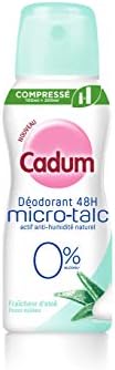 Cadum Micro-Talc Compressed Deodorant 48 Hours Aloe Freshness 100 ml - Pack of 3