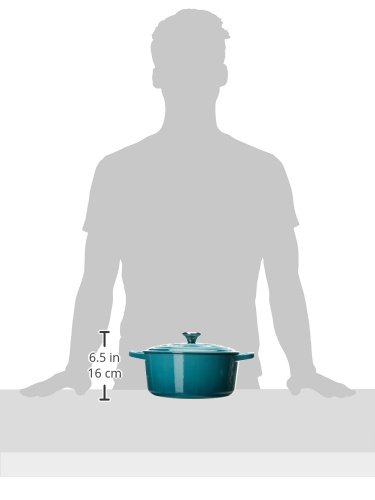 Le Creuset Signature Gusseisen-Bräter mit Deckel, Ø 24 cm, Rund, Für alle Herdarten und Induktion geeignet, Volumen: 4,2 l, 4,305 kg, Karibik, 21177241702430 6