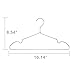 HOUSE DAY Aluminum Alloy Hangers Metal Hangers Non Slip Cloth Hanger Stainless Steel Strong Metal Wire Hangers Clothes Hangers 12 Pack 16.5 Inch,Standard Hangers (Sliver)