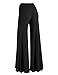 Made By Johnny WB750 Womens Chic Palazzo Lounge Pants M Black