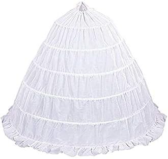 Jucai Dresses Inc Adjustable Girls Cotton 3-Hoop Flower Girl Crinoline Petticoat Skirt